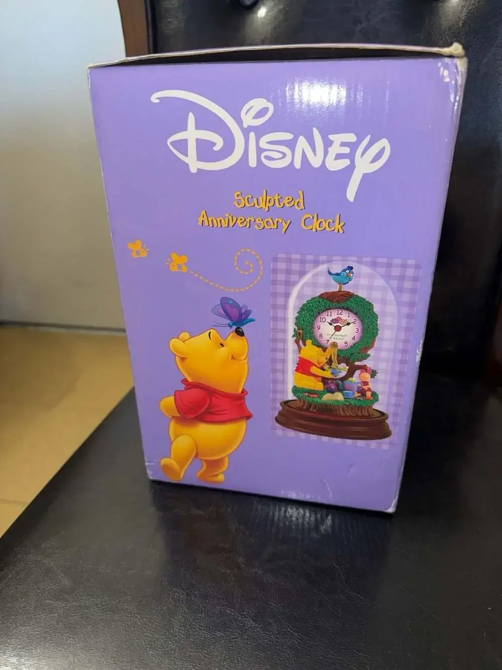 Disney Winnie the Pooh and Piglet Sculpted Anniversary Clock